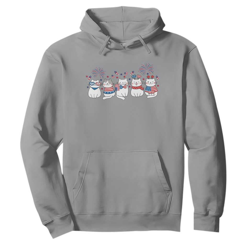 Patriotic Cat Lover Gift Hoodie America 250 Anniversary TS12 Sport Gray Print Your Wear