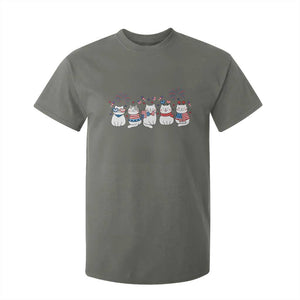 Patriotic Cat Lover Gift T Shirt For Kid America 250 Anniversary TS12 Military Green Print Your Wear