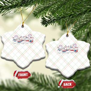 Patriotic Cat Lover Gift Ceramic Ornament America 250 Anniversary TS12 Print Your Wear