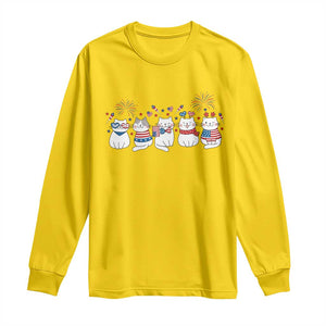 Patriotic Cat Lover Gift Long Sleeve Shirt America 250 Anniversary TS12 Daisy Print Your Wear