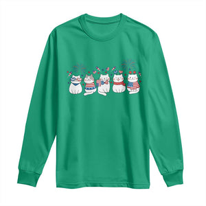 Patriotic Cat Lover Gift Long Sleeve Shirt America 250 Anniversary TS12 Irish Green Print Your Wear