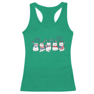 Patriotic Cat Lover Gift Racerback Tank Top America 250 Anniversary TS12 Irish Green Print Your Wear
