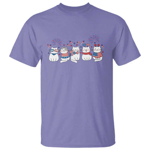 Patriotic Cat Lover Gift T Shirt America 250 Anniversary TS12 Violet Print Your Wear