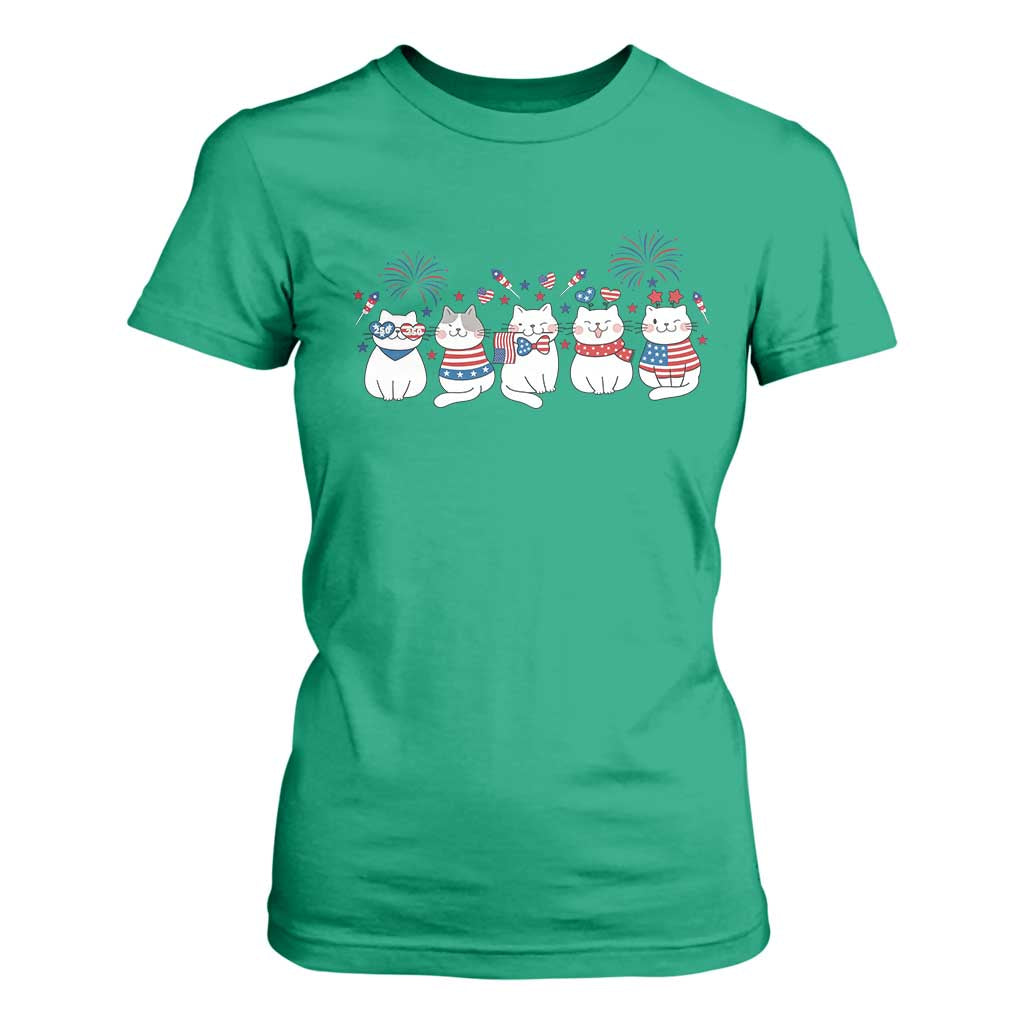 Patriotic Cat Lover Gift T Shirt For Women America 250 Anniversary TS12 Irish Green Print Your Wear