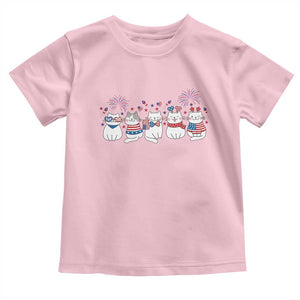 Patriotic Cat Lover Gift Toddler T Shirt America 250 Anniversary TS12 Light Pink Print Your Wear