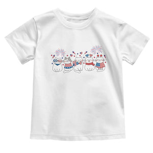 Patriotic Cat Lover Gift Toddler T Shirt America 250 Anniversary TS12 White Print Your Wear