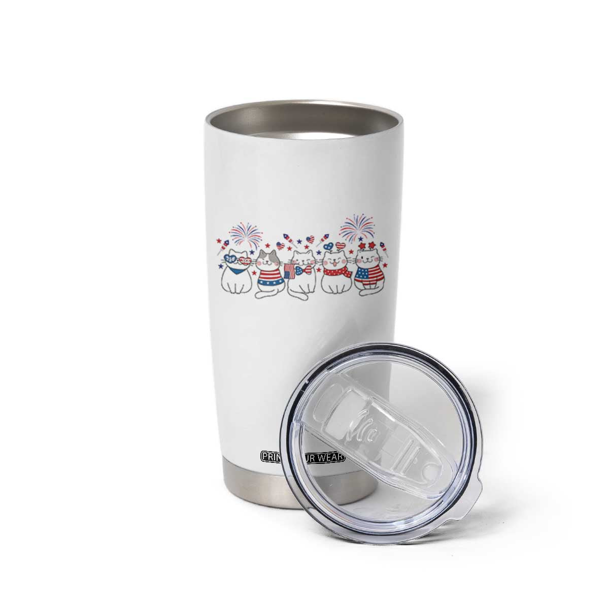Patriotic Cat Lover Gift Tumbler Cup America 250 Anniversary TS12 Print Your Wear