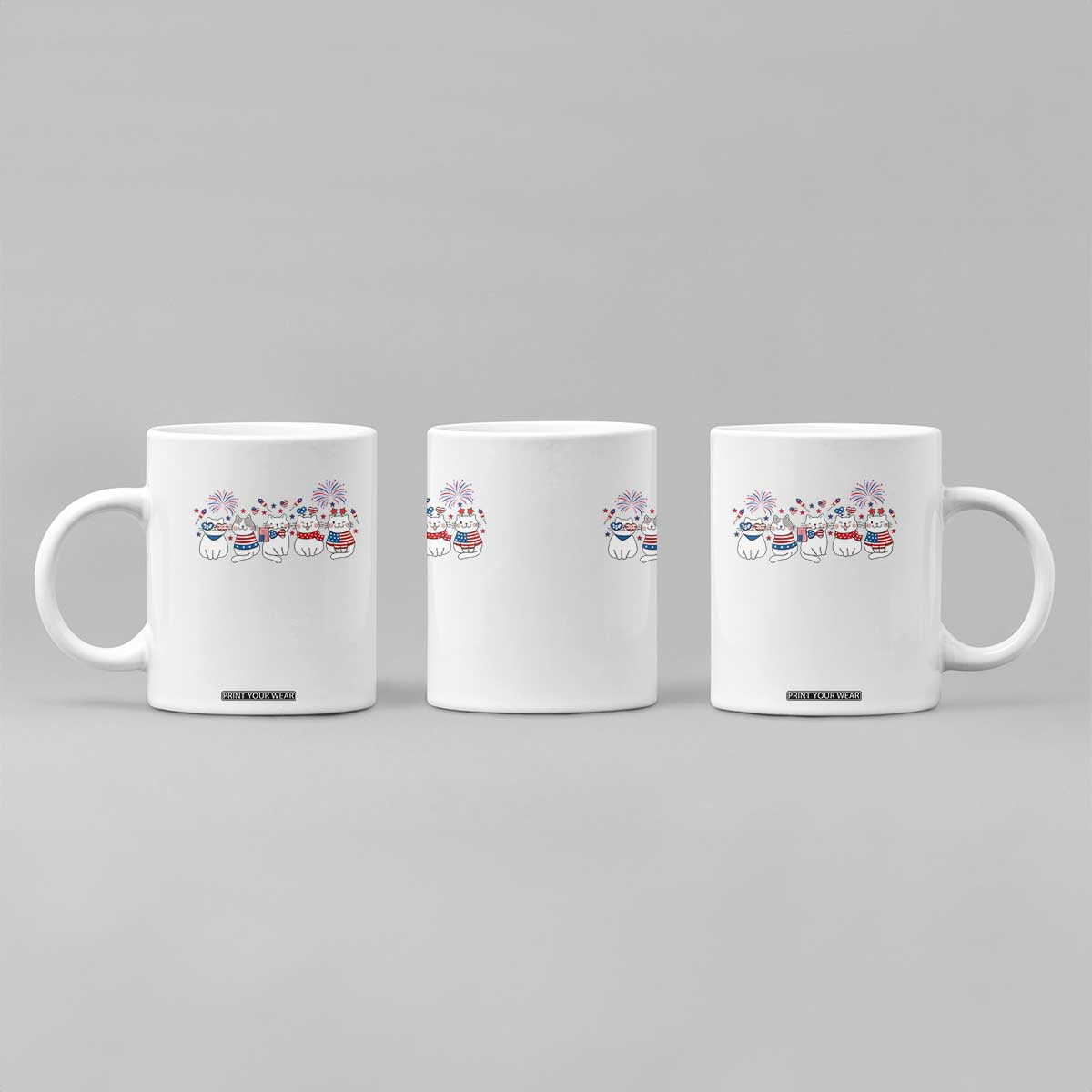 Patriotic Cat Lover Gift Coffee Mug America 250 Anniversary TS12 Print Your Wear