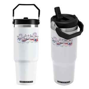 Patriotic Cat Lover Gift Flip Straw Tumbler America 250 Anniversary TS12 One Size: 30 oz White Print Your Wear