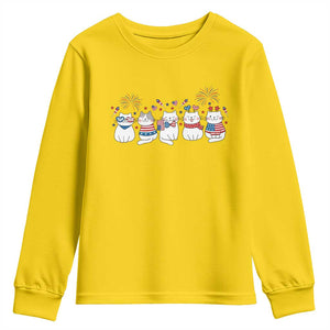 Patriotic Cat Lover Gift Youth Sweatshirt America 250 Anniversary TS12 Daisy Print Your Wear