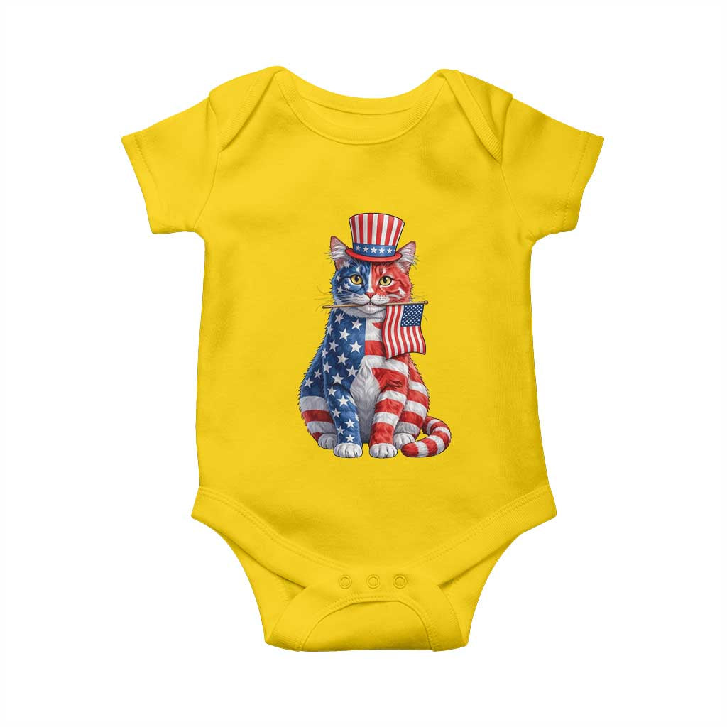 Proud American Cat Lover Baby Onesie Patriotic Animal Lover Gift TS12 Daisy Print Your Wear