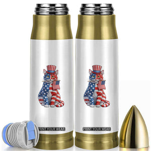 Proud American Cat Lover Bullet Tumbler Patriotic Animal Lover Gift TS12 White Print Your Wear