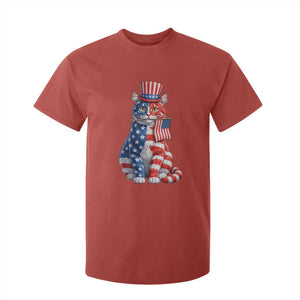 Proud American Cat Lover T Shirt For Kid Patriotic Animal Lover Gift TS12 Red Print Your Wear