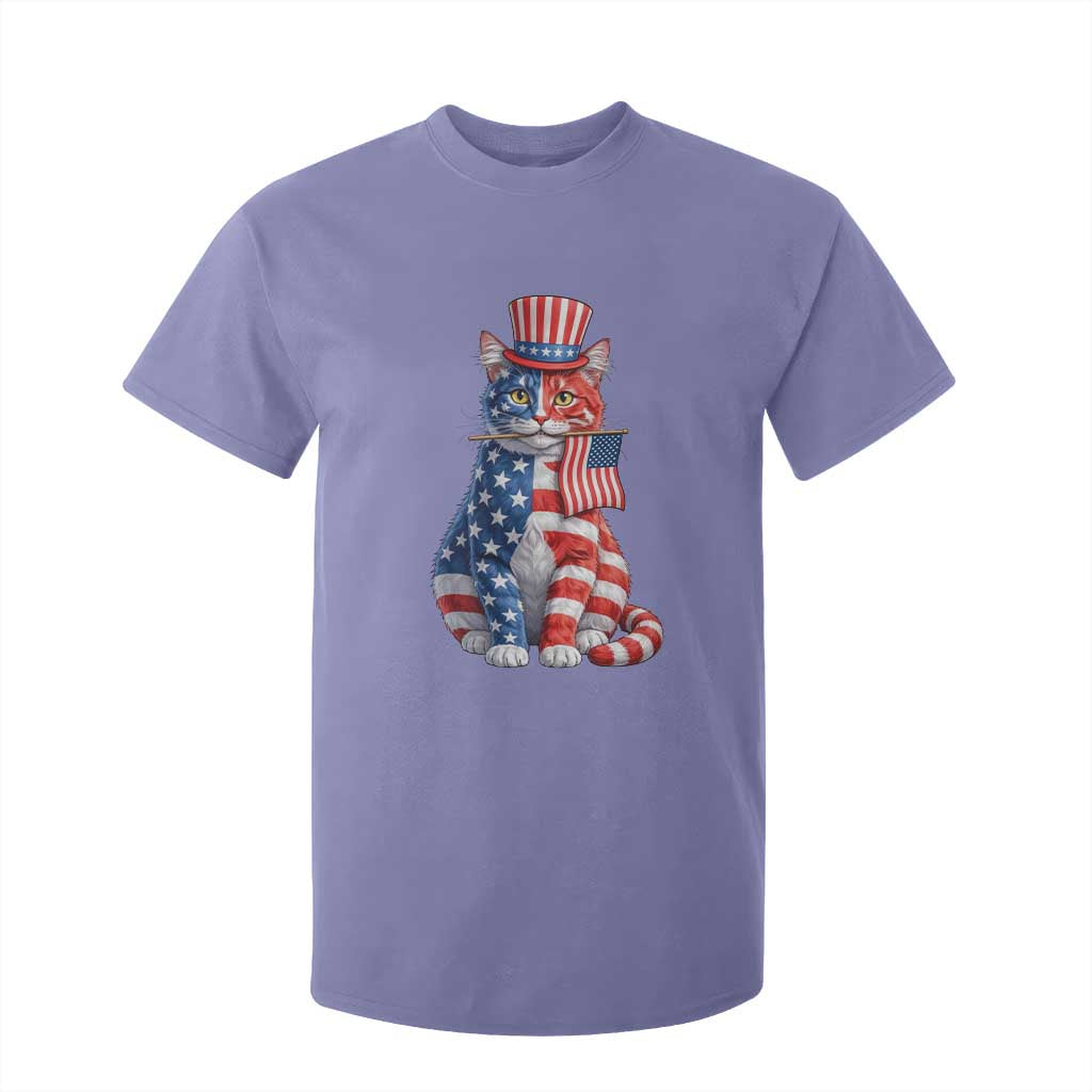 Proud American Cat Lover T Shirt For Kid Patriotic Animal Lover Gift TS12 Violet Print Your Wear
