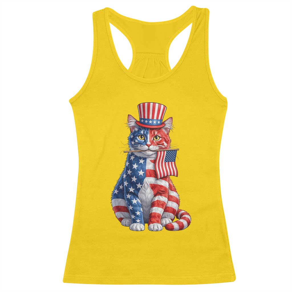 Proud American Cat Lover Racerback Tank Top Patriotic Animal Lover Gift TS12 Daisy Print Your Wear