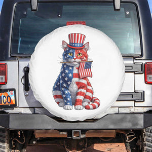 Proud American Cat Lover Spare Tire Cover Patriotic Animal Lover Gift TS12 No hole Black Print Your Wear