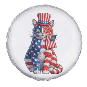 Proud American Cat Lover Spare Tire Cover Patriotic Animal Lover Gift TS12 Print Your Wear