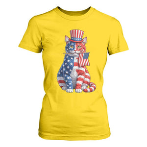Proud American Cat Lover T Shirt For Women Patriotic Animal Lover Gift TS12 Daisy Print Your Wear