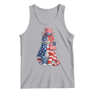Proud American Cat Lover Tank Top Patriotic Animal Lover Gift TS12 Athletic Heather Print Your Wear