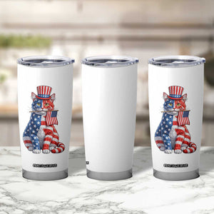 Proud American Cat Lover Tumbler Cup Patriotic Animal Lover Gift TS12 Print Your Wear