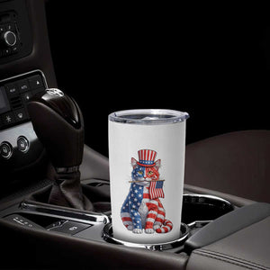 Proud American Cat Lover Tumbler Cup Patriotic Animal Lover Gift TS12 Print Your Wear