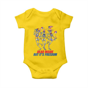 Patriotic Dancing Skeleton Baby Onesie Dead Inside But Its Freedom TS12 Daisy Print Your Wear