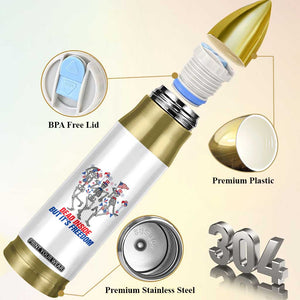 Patriotic Dancing Skeleton Bullet Tumbler Dead Inside But Its Freedom TS12 Print Your Wear