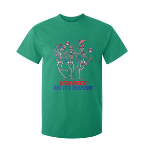 Patriotic Dancing Skeleton T Shirt For Kid Dead Inside But Its Freedom TS12 Irish Green Print Your Wear