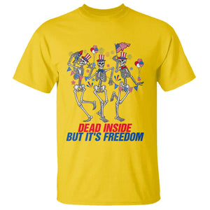 Patriotic Dancing Skeleton T Shirt Dead Inside But Its Freedom TS12 Daisy Print Your Wear
