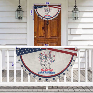 Funny Dancing Skeleton Patriotic Fan Flag Dead Inside But Its Freedom