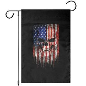 Patriotic Skull American Flag USA Pride Garden Flag TS12 Black Print Your Wear