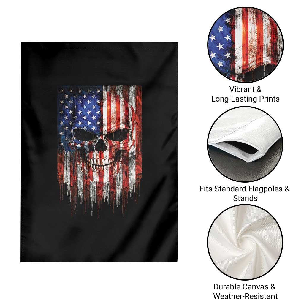 Patriotic Skull American Flag USA Pride Garden Flag TS12 Print Your Wear