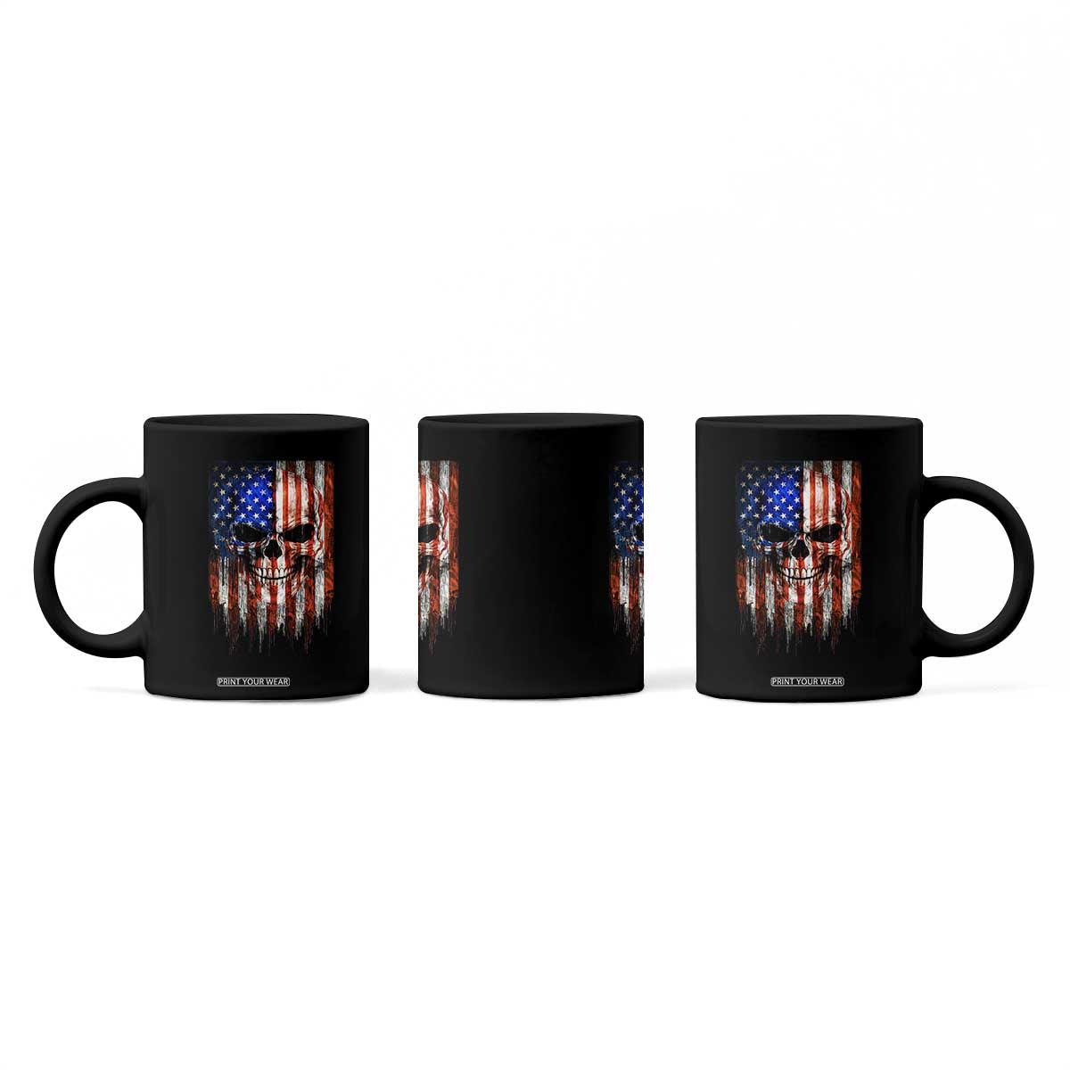 Patriotic Skull American Flag USA Pride Coffee Mug TS12 Print Your Wear