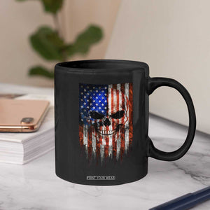 Patriotic Skull American Flag USA Pride Coffee Mug TS12 Print Your Wear