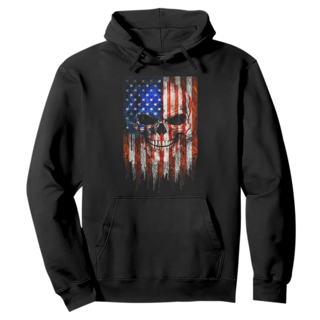 Patriotic Skull American Flag USA Pride Hoodie TS12 Black Print Your Wear