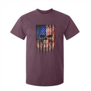 Patriotic Skull American Flag USA Pride T Shirt For Kid TS12 Maroon Print Your Wear