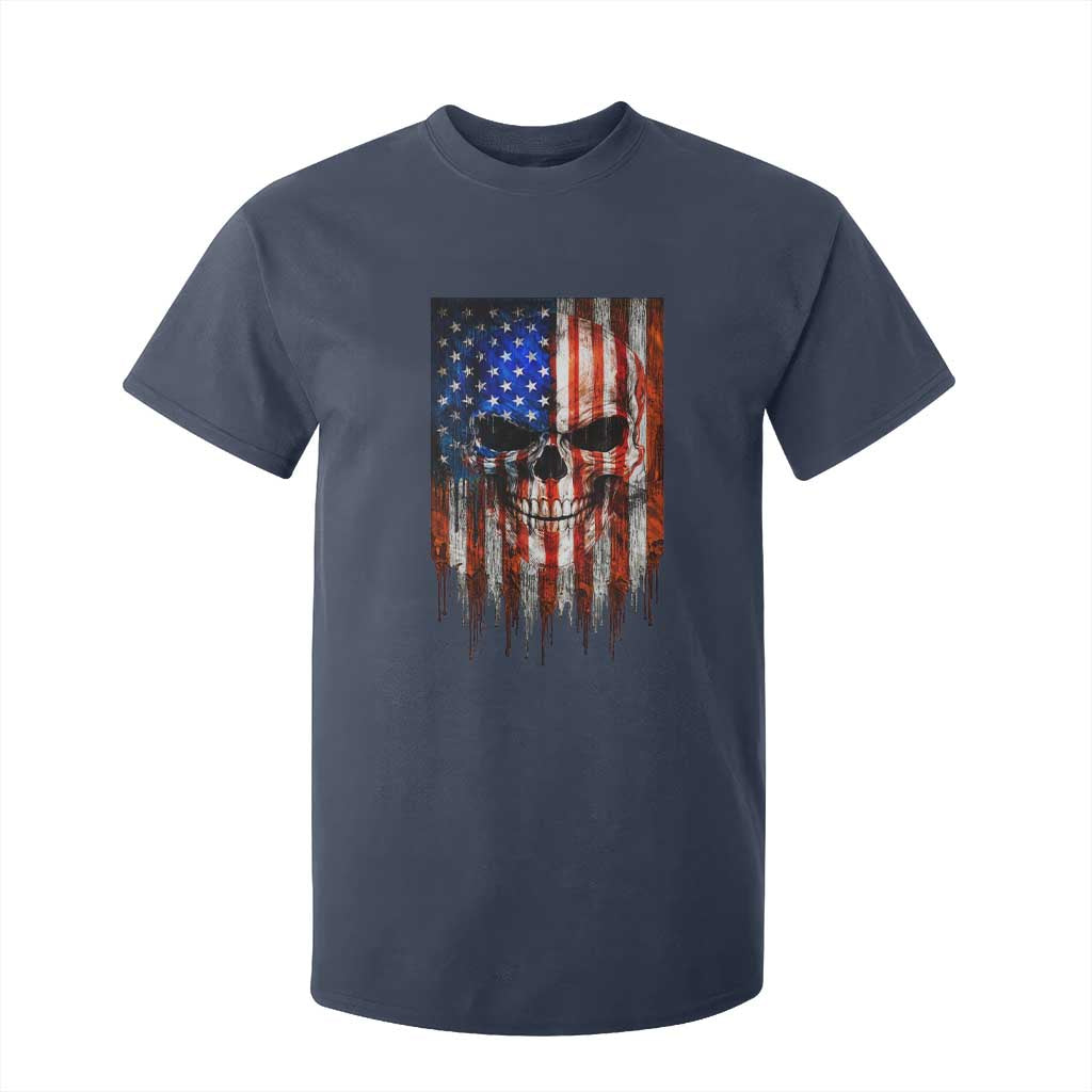 Patriotic Skull American Flag USA Pride T Shirt For Kid TS12 Navy Print Your Wear