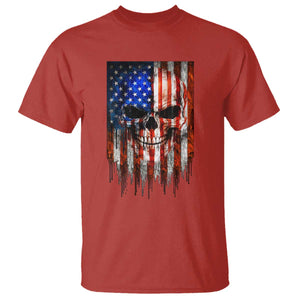Patriotic Skull American Flag USA Pride T Shirt TS12 Red Print Your Wear