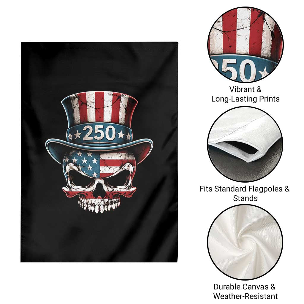 American Flag Skull Patriotic Pride Garden Flag USA 250 Anniversary TS12 Print Your Wear