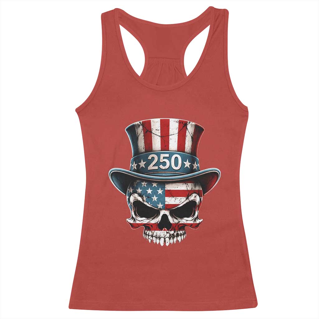 American Flag Skull Patriotic Pride Racerback Tank Top USA 250 Anniversary TS12 Red Print Your Wear