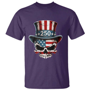 American Flag Skull Patriotic Pride T Shirt USA 250 Anniversary TS12 Purple Print Your Wear
