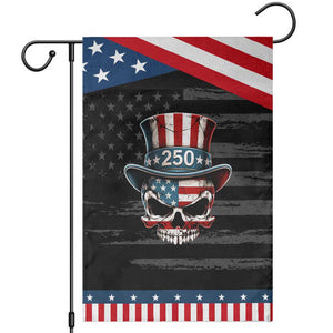 American Flag Skull Patriotic Pride Garden Flag USA 250 Anniversary TS12 Distressed Black Blue Print Your Wear