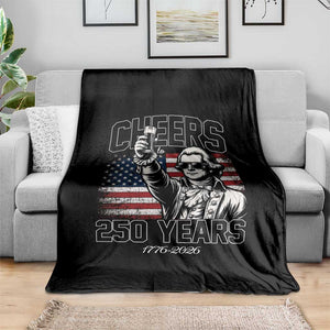 Patriotic Thomas Jefferson Throw Blanket Cheers To 250 Years TS12 Print Your Wear