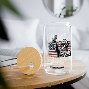 Patriotic Thomas Jefferson Glass Can Cheers To 250 Years TS12 Print Your Wear