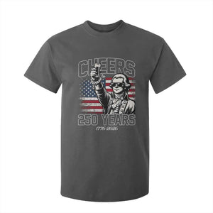 Patriotic Thomas Jefferson T Shirt For Kid Cheers To 250 Years TS12 Dark Heather Print Your Wear
