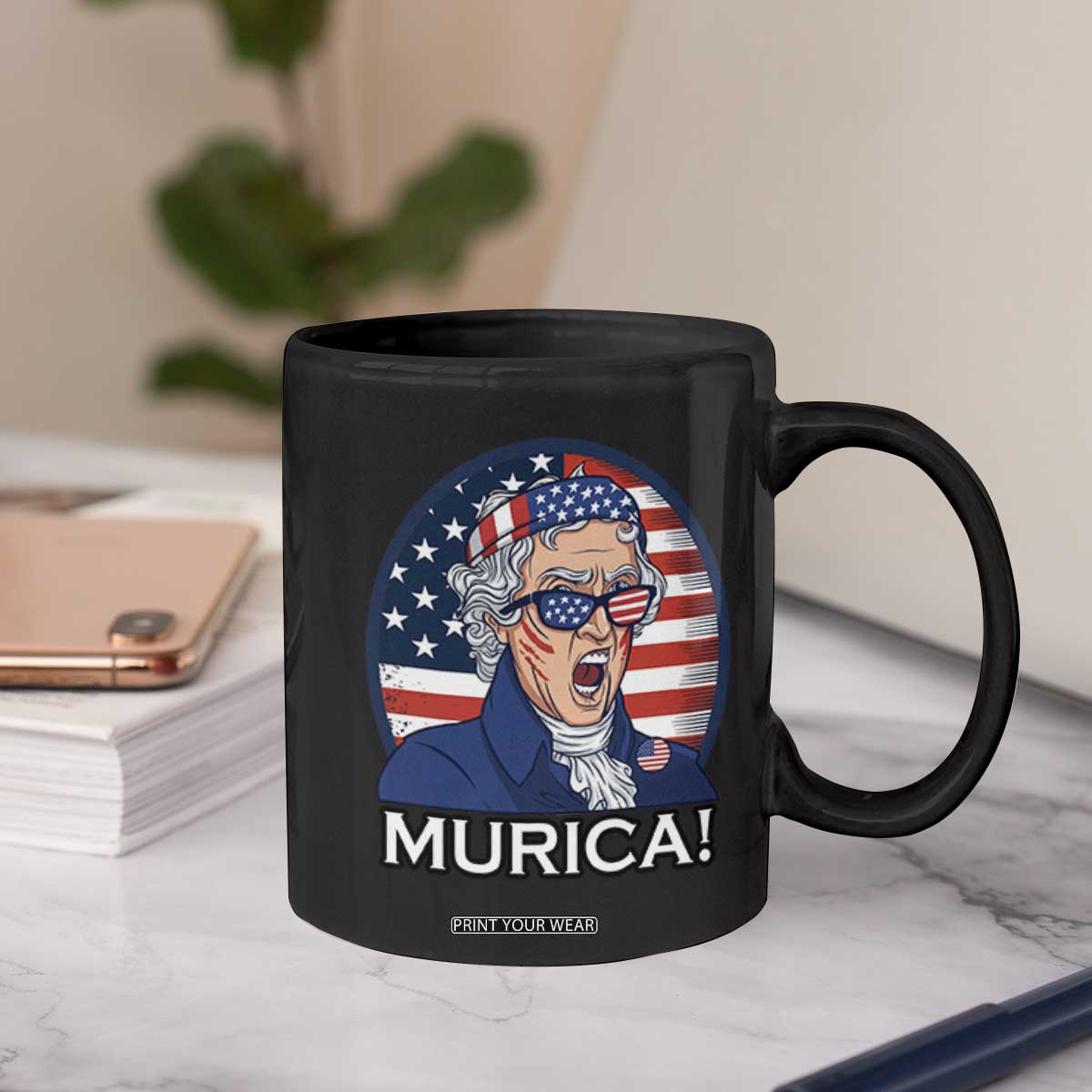 Funny Murica Thomas Jefferson Coffee Mug Founding Father Gift TS12 Print Your Wear