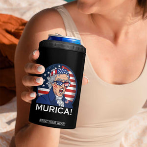 Funny Murica Thomas Jefferson 4 in 1 Can Cooler Tumbler Founding Father Gift TS12 Print Your Wear