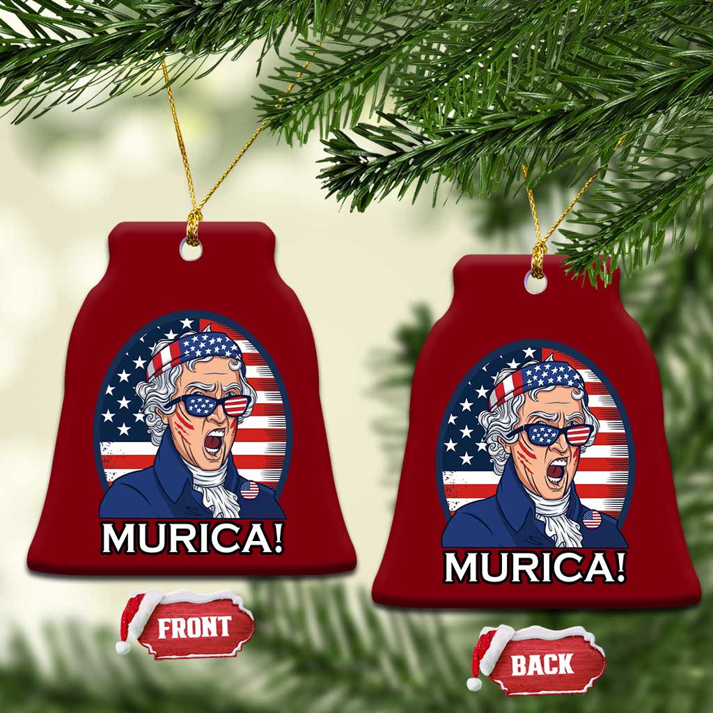 Funny Murica Thomas Jefferson Ceramic Ornament Founding Father Gift TS12 Print Your Wear
