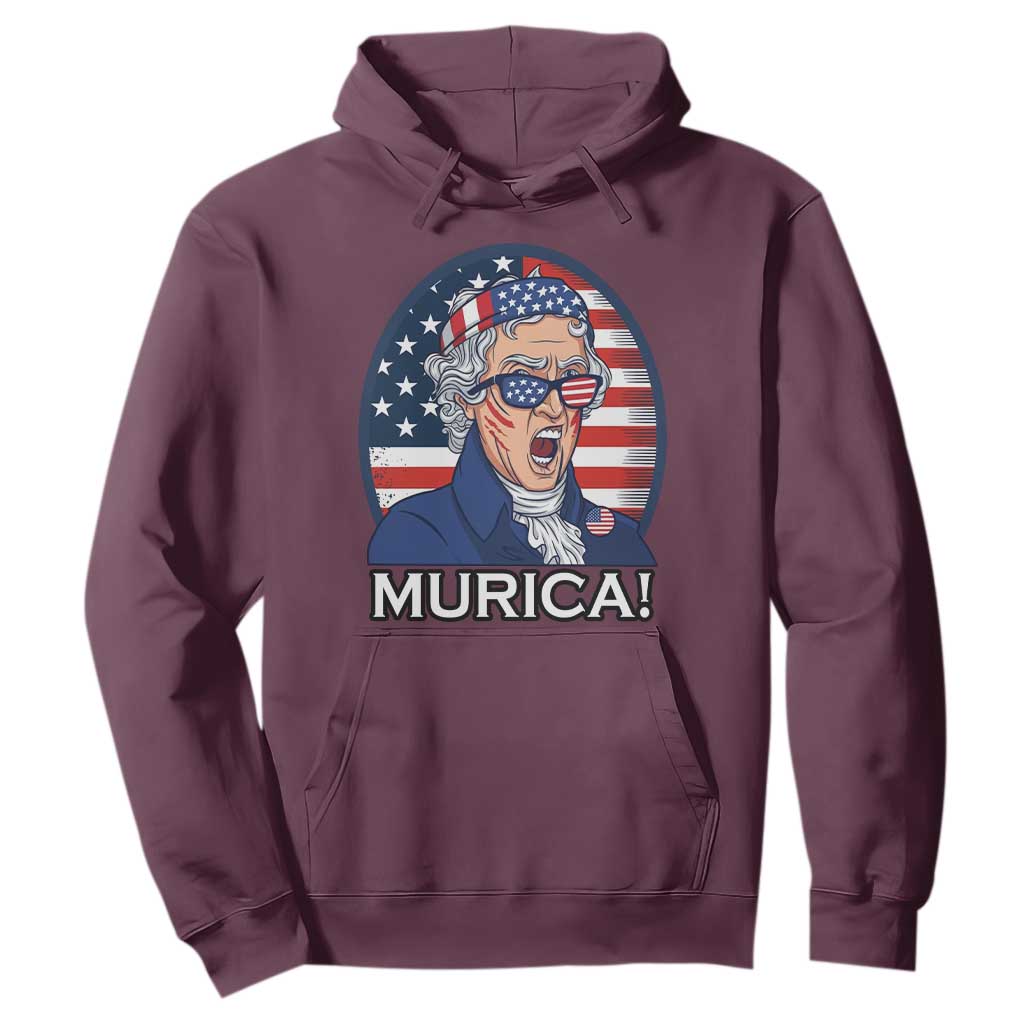 Funny Murica Thomas Jefferson Hoodie Founding Father Gift TS12 Maroon Print Your Wear