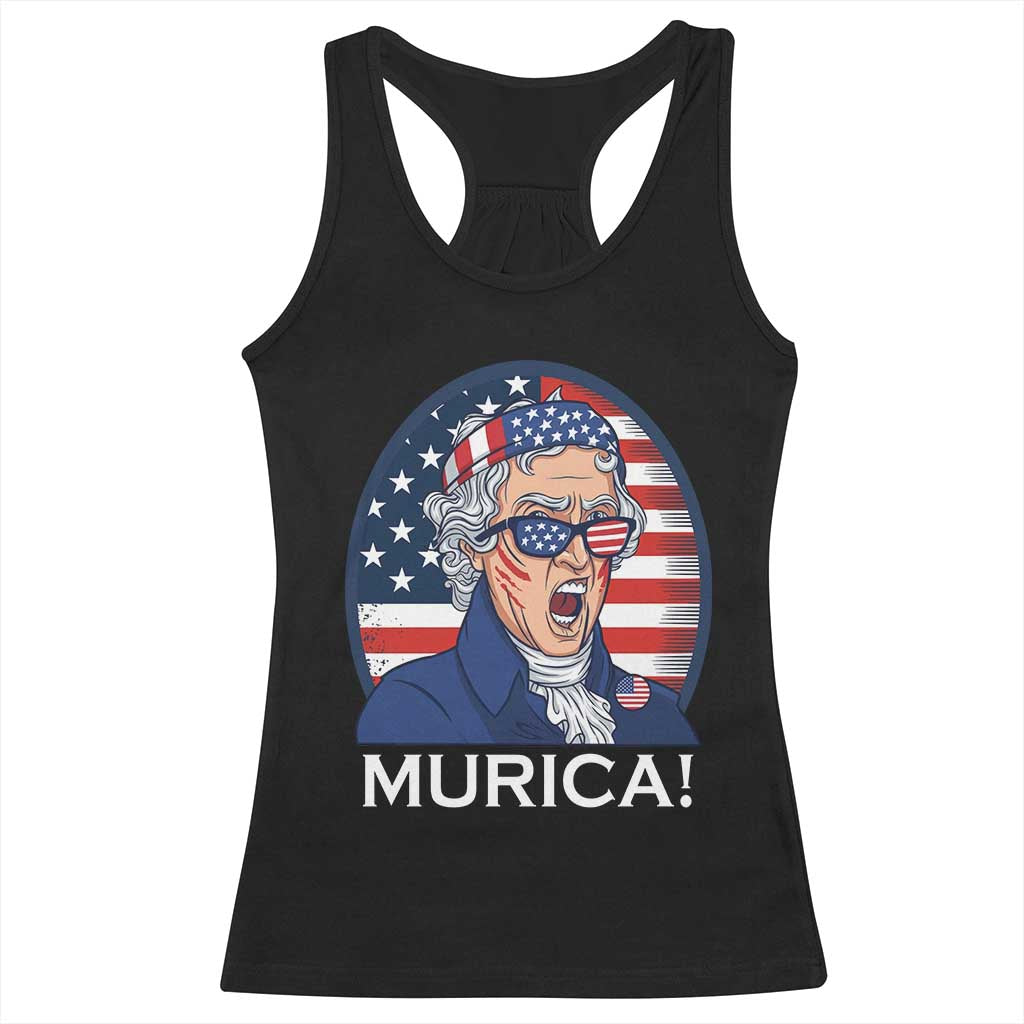 Funny Murica Thomas Jefferson Racerback Tank Top Founding Father Gift TS12 Black Print Your Wear